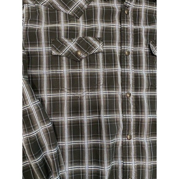 Cody James Authentic Western Apparel Shirt Sz XL Blue Plaid Pearl Snaps Cuffs - Picture 5 of 9